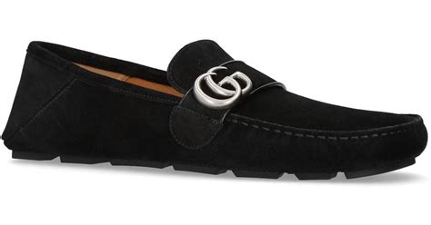 mens black gucci driving shoes|gucci suede driving shoes.